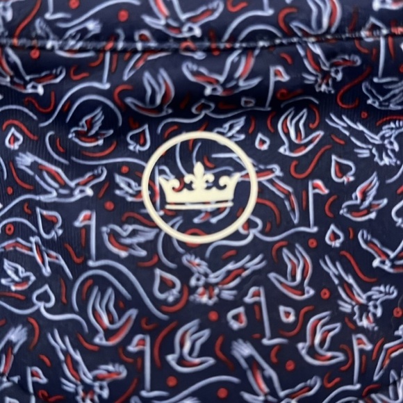 Peter Millar Long Sleeve 1/4 Zip Pullover UPF50+ Navy Blue Equestrian Polo Large - Picture 9 of 12